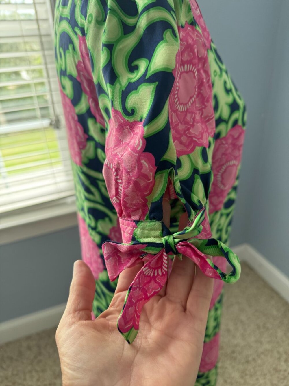 Lilly Pulitzer Silk Dasha Hydrangea Shift Dress Size Small - Picture 5 of 5